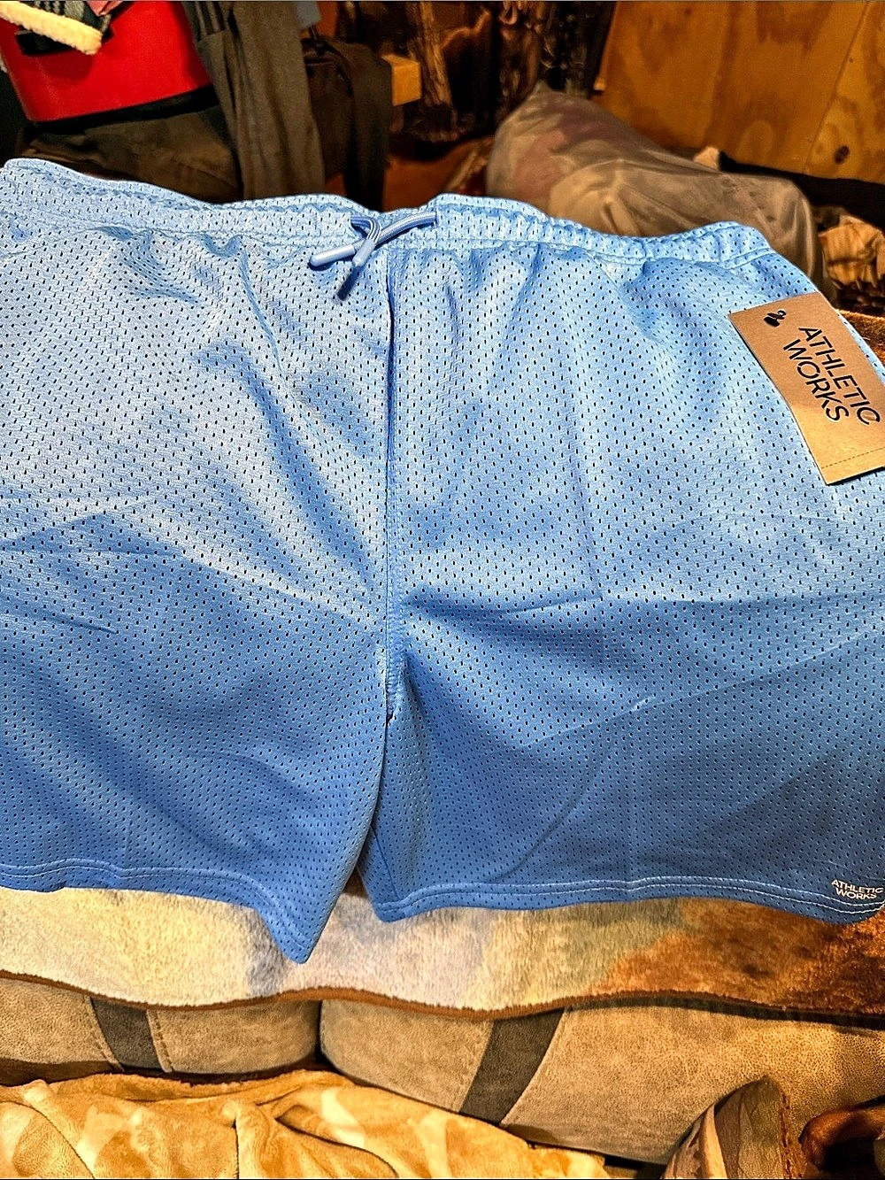 Athletic Works Boys Mesh Shorts Swim Trunks Blue XL (14-16)
